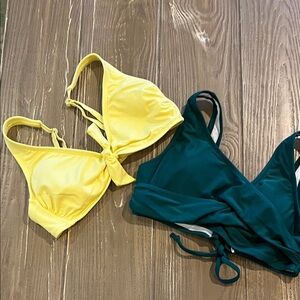 Bundle Yellow and Green Bikini Tops